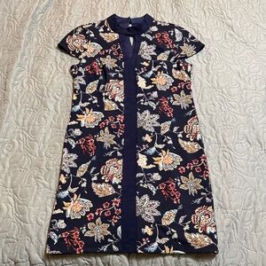 Roz & Ali Floral Navy Dress, 10 petite